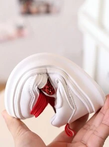 Girls' Flat Sneakers, Soft Bottom Anti-Slip Kids Shoes, Black & Pink Toddler Girl Shoes