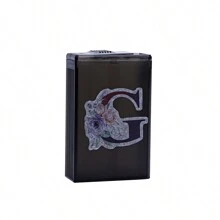 1pc 26-Letter Pattern Fashionable Cigarette Case, Large Capacity 20 Cigarettes, Portable Unisex Flip Top Slide Cover Cigarette Box,Hair Accessories ,Smoking Accessories - Multicolor - View 20