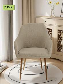 1/2 Pcs Curved Back Chair Slipcover Stretch Dining Chair Cover Kitchen Chair Cover Modern Arc Shaped Armrest Counter Height Bar Stools Covers For Kitchen Party Banquet Decor