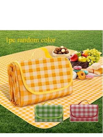 1pc Camping Picnic Mat, Outdoor Foldable Portable Waterproof & Moisture-Proof Ground Pad, Suitable For Spring Outing, Picnic Blanket