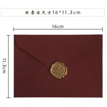 5 pièces Enveloppes de style vintage en toile de jute, enveloppes de cachets de cire d'invitation rétro - 1 pièce enveloppe + 1 pièce sceau de cire, retour à l'école