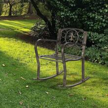 In/Outdoor Rocking Chair Metal Home Garden Patio Rocker W/Armrest Porch Lounge - 1 - View 10