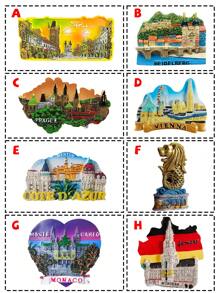 1pc Creative Travel Souvenir Landscape Magnetic Fridge Magnet, World Architecture And Scenery Design, Travel Decor Craft Gift Fridge Magnet,School Supplies,Back To School