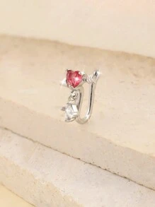 1pc Arrow Through Heart Design Nose Clip, Fashionable No-Piercing Suitable For Parties, Gift For Friends