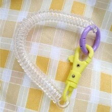 قلاب مفتاح كوردي هاتف اللون متعدد قابل للسحب، زنبرك بلاستيكي كويلي مطاطي لسلسلة مفاتيح، قلاب مناسب للاستخدام المدرسي