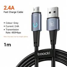Cable micro USB compatible con Samsung S10 de carga rápida de 2.4A, cable micro para carga rápida, compatible con ventilador, auriculares, cargador de teléfono LED, cable de datos compatible con Samsung Galaxy S7/HTC/ Android, Kindle, , cámara, MP3 Micro-USB - Multicolor - Ver 8