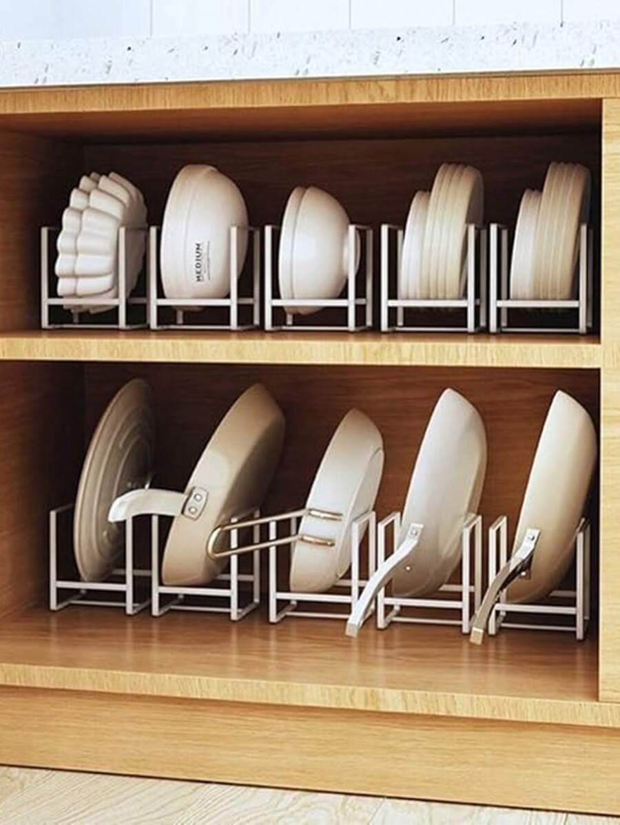 Plate Organizers Holders Upright Cabinet Dish Drying Racks Metal Plate ...