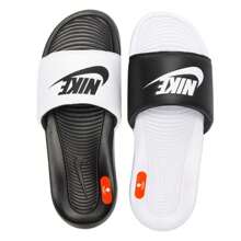 Nike 1双男女通用时尚拖鞋，沙滩凉鞋，休闲家居拖鞋 - 白/黑-黑 - 查看 3