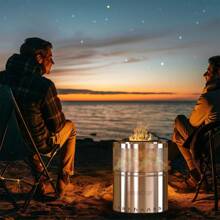 Portable 15 INCH STAINLESS STEEL SMOKELESS FIREPIT FOR WOOD OR PELLET BURNING