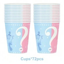 Gender Reveal Decorations Kit,Gender Reveal Plates And Napkins,Cups, For  Decorations, Party