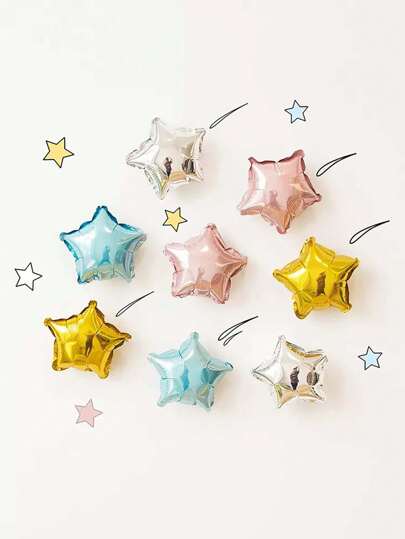 40 قطعة بالون ألمنيوم بشكل نجمي بقطر 5 بوصة، ديكور نجمي للخلفية والجدران، لحفلات عيد الميلاد والذكرى السنوية، عيد ميلاد سعيد