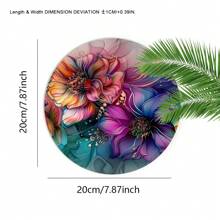 彩色曼陀罗游戏鼠标垫，美观艺术桌面垫，橡胶底座，缝边防滑，超大尺寸，适用于办公室和家庭，可作为男女生日、圣诞节、情人节等节日礼物，也适合返校季使用。游戏鼠标垫，桌面配件，办公用品，办公桌配件，桌面鼠标垫 - 彩色 - 查看 8