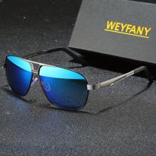 Occhiali da sole polarizzati con montatura grande, gambe in alluminio e magnesio con cerniere a molla, adatti per esterni, pesca, guida, uso classico aziendale per l estate, spiaggia, vacanza, all aperto, viaggio