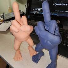 1 件中指站立趣味玩具 - 带腿模型 - 3D 打印玩具模型 - 生日/圣诞礼物 - 完美礼物 - 玩具 - 彩色 - 查看 2