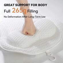 Bath Tub Cushion, Bath Cushion For Neck And Back Support With Powerful Suction Cups, Soft Spa Bath Cushion