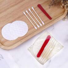 5/10 Bộ (7 món/bộ) Bộ đồ dùng cá nhân khách sạn đóng gói riêng lẻ, Bộ dụng cụ tiện nghi khách sạn số lượng lớn, Vật tư khách sạn, bao gồm bông tẩy trang, tăm bông vệ sinh, dũa móng tay (dạng que giấy) - Nhiều màu - Xem 6