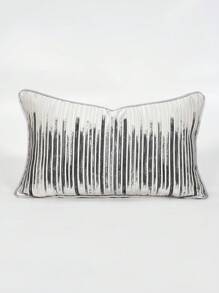 1 件黑色和灰色漸變條紋枕套,現代優雅聚酯提花鋼琴條紋墊套（圖案位置隨機）適合客廳、臥室、沙發、床,四季 - 灰色 - 查看 17