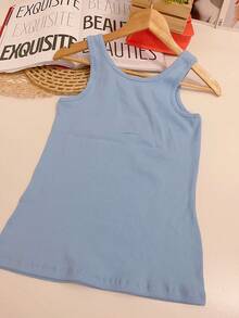 Women's Cotton Tank Top - Baby Blue - View 3