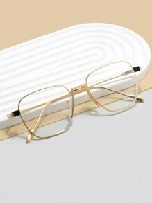 1 Pair Metal Frame Unisex Glasses, On