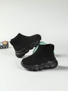 Baby Soft Bottom Anti-Slip Socks Shoes, Fashion Slip-On, Lightweight Walking Shoes - Black - View 5