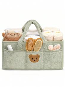 Giỏ đựng tã em bé hình đầu gấu dễ thương chất lượng cao, thích hợp dùng làm bàn thay tã, đựng tã và khăn ướt cho bé, là món quà lý tưởng cho các bà mẹ tương lai, cũng có thể dùng làm hộp đựng đồ trên xe hơi, thùng đựng tã trong phòng trẻ hoặc giỏ đựng tã di động. - Nhiều màu - Xem 13