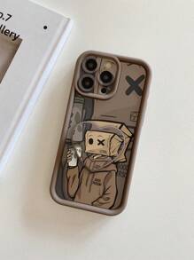 1 chiếc ốp lưng điện thoại bằng giấy họa tiết ngộ nghĩnh, thiết kế lỗ camera, chống sốc, tương thích với iPhone 11 Pro Max/12 Pro Max/13 Pro Max/14 Pro Max/15 Pro Max/16 Plus/16 Pro Max, Honor và One Plus. - màu nâu - Xem 7