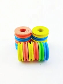 100 قطعة بكرات خيوط صيد رغوية صغيرة بقطر 4.5 سم، بكرات بكرات صيد جديدة، ألوان عشوائية - متعدد الألوان - مشاهدة 3