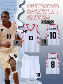 定制男士背心和短裤篮球球衣运动服套装