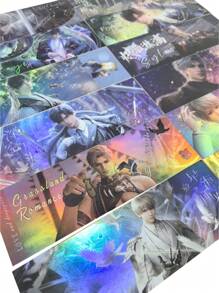 1pc AR Game Dating Anime Card, 3D Holographic Card/Bookmark, Immerse Yourself In The Virtual & Real Love World! AR Interactive Experience: Scan The Card To Activate 3D Video Effect, Immersive Romance Plot, Feeling Yourself In The Scene! Dazzling Holographic Design, Characters & Scenes Presented In 3D, Full-Marks Visual Impact! Perfectly Recreating The Romantic Love Story & Characters From The Game, Providing You With A Genuine Gaming Experience! - Multicolor - View 7