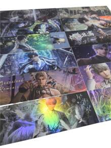 1pc AR Game Dating Anime Card, 3D Holographic Card/Bookmark, Immerse Yourself In The Virtual & Real Love World! AR Interactive Experience: Scan The Card To Activate 3D Video Effect, Immersive Romance Plot, Feeling Yourself In The Scene! Dazzling Holographic Design, Characters & Scenes Presented In 3D, Full-Marks Visual Impact! Perfectly Recreating The Romantic Love Story & Characters From The Game, Providing You With A Genuine Gaming Experience! - Multicolor - View 8