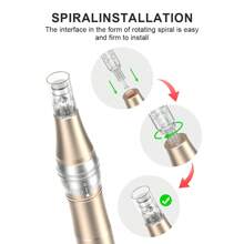 500mAh Professional Skincare Tool Micro-Needle Beauty Pen L3 With 2 Needle Heads - Gold - View 4