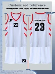 定制男士背心和短裤篮球球衣运动服套装