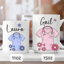 Valentinstag Geschenk, Muttertags Geschenk, Vatertags Geschenk, Personalisierte Tasse für Gesundheitsdienstleister, Personalisierte Krankenschwester Tasse mit Namen, Süße Gänseblümchen Tasse, Geschenk für Krankenschwester, Pflegestudent, Krankenschwester Abschluss Leicht zu reinigen, Exquisit, Hochwertige Personalisierte, Einzigartige Ideale Geschenke für Sie, Ihn, Freund, Freundin, Vater, Mutter, Familie, Freunde, Schüler, Arbeiter, Schule, Zuhause, Büro, Multifunktional, Dekorativ, Wiederverwendbar, Exquisit, Stilvolle, Hochwertige, Farbige, Moderne, Personalisierte, Einzigartige, Ideale Geschenke für Ihn, Ideale Geschenke für Sie, Freund, Vater, Freundin, Mutter, Familie, Freunde, Teeraum, Zuhause, Garten, Büro, Für Jahrestage, Für Valentinstag, Für Muttertag, Für Geburtstage, Für Vatertag, Für Abschluss, Für Hochzeiten, Für Einweihung, Personalisierte Tassen, Zuhause Auffrischen, Weihnachtsdekoration, Herbst Zuhause Auffrischen