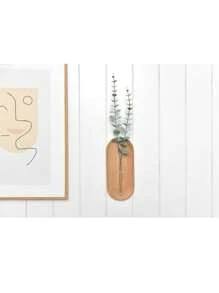 1 Stück Wanddekoration Wandblumenanordnung Anhänger DIY Handgemachte Vase Wohnzimmer Schlafzimmer Kreative Holzplatte Blumenutensilien Wanddekoration, Gartendekoration, Outdoor, Pflanzgefäß, Pflanzentopf, Gärtnerei