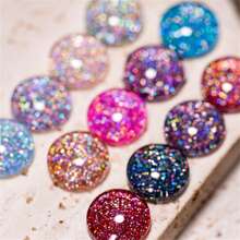 MEET ACROSS 彩色闪粉指甲油，全息激光效果超亮紫色闪粉凝胶指甲油，半永久可卸UV凝胶指甲油，美甲DIY，适合家庭和美甲沙龙使用 - 紫色 - 查看 8