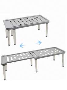 Estante ajustable de almacenamiento de cocina, estantería multifuncional debajo del fregadero, organizador de gabinete para platos, cuencos, botellas de especias