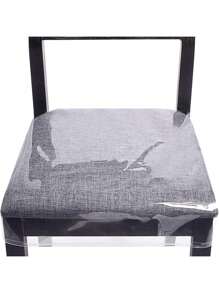 1 件塑料椅套，PVC 材质，适用于餐椅座椅，透明可调节 PVC，防水防宠物毛发