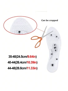 2pcs Silicone Magnetic Therapy Massage Insoles With Acupoint Massage Function, Breathable Foot Massage Pad, Suitable For Home, Outdoor And Travel - Multicolor - View 7