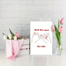 1PC Charming Pink Promise Design Birthday Card With Envelope - Perfect For Friends, Family & Loved Ones - Multicolor - View 4