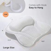 Bath Tub Cushion, Bath Cushion For Neck And Back Support With Powerful Suction Cups, Soft Spa Bath Cushion