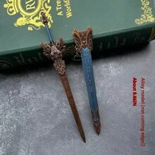 1pc Ancient Weapon Gaming Weapon Model Tang Dynasty Broadsword, Beginner Level Metal Weapon Model, Alloy Decoration, Birthday/Christmas Gift