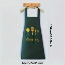 1 Pc Adjustable Kitchen Apron With Pockets, Polyester Woven Cooking Apron, Suitable For Cafes And Restaurants, Essential For Kitchen (Color And Style Randomly Shipped) - Multicolor - View 6