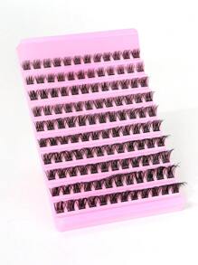 10 paar/set gemengde lengte 8-16 mm waterdichte nertsenbont wimpers, 120 stuks 3D ogen make-up DIY zelfklevende wimpers voor dagelijkse make-up of uitstapjes