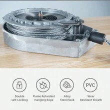 TUNGFULL Fall Arrester Fall Protection Device Speed Difference 3m Heavy Duty Cargo Elevator Crane Self-Locking Airborne Fall Arrestor - Green - View 4