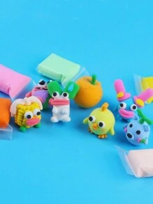 Ultra-leichter Modellierton, mehrfarbig, geruchlos DIY Set, perfektes Geschenk für Kinder (zufälliges Verpackungsdekorkarton, Modellierton, Schleim Behälter, Schleim Wolke, Geschenk, Schleim Verpackung, DIY Schleim Set, niedlicher Schleim, Schleim Charm)