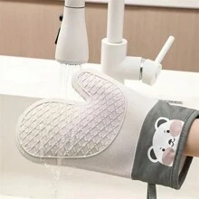 1 件耐热防滑手套 - 厨房烤箱手套 - 硅胶烤箱手套 - 微波炉烘焙工具，防滑厨房工具，节日烹饪礼物，适合家庭和厨房组织 - 彩色 - 查看 5