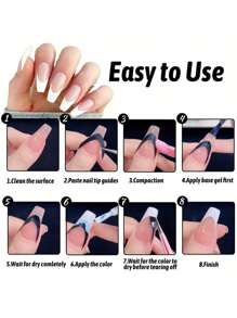 10 Folhas/390 peças OU 6 Folhas/234 peças Adesivos de Arte de Unhas de Manicure Francesa Simples, Pinças, Design de Lua em V Auto-Adesivo, Dicas de Unhas DIY, Modelos e Ferramentas Decorativas para Unhas