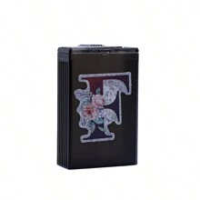 1pc 26-Letter Pattern Fashionable Cigarette Case, Large Capacity 20 Cigarettes, Portable Unisex Flip Top Slide Cover Cigarette Box,Hair Accessories ,Smoking Accessories - Multicolor - View 14