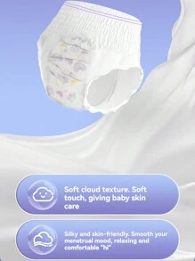 12 Pieces Of White Sleeping Pants, Leak Proof Sanitary Pads For Women During Menstruation, Pants For Postpartum Use, Pull-Up Pants, Sanitary Pants - White - View 4