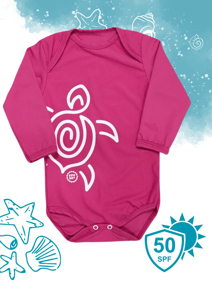 BABY BODYSUIT UV50+ PROTECTION - Hot Pink - View 1